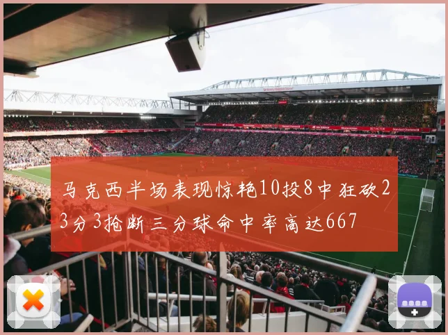 马克西半场表现惊艳10投8中狂砍23分3抢断三分球命中率高达667
